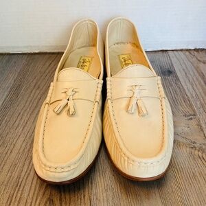 Vintage John Weitz Spain, Men Leather Tassel Loafer Shoes, 12.